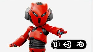 TOON DROID Y-200 Rigged for Unreal Engine - Unity - MIXAMO