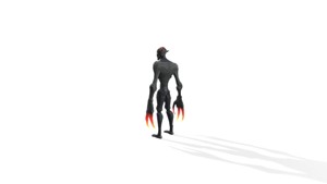 Evil Robot 3D Model  Sandman Shape Red Energy