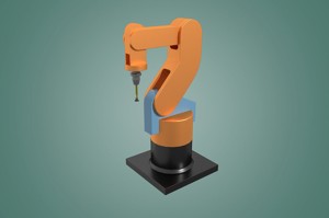 industrial robot arm Low-poly 3D model