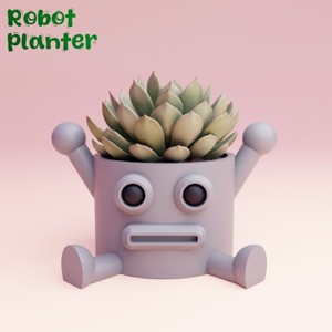 CUTE ROBOT PLANTER