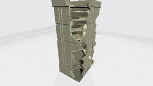 -MHB05F-E- MECHA SCI-FI TOWER AFTERMATH MODEL SCENE FIXTURE 3D PRINT FILES