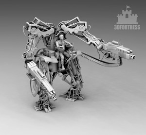  An exoskeleton with machine guns