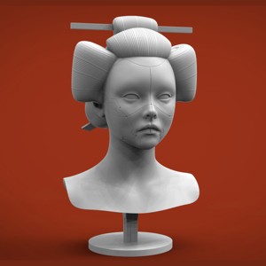GHOST IN THE SHELL GEISHA 3D PRINT READY STL
