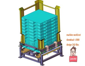 industrial 3D model Pallet sorting machine