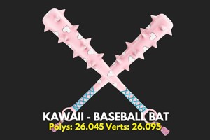 KAWAII - BASEBALL BAT - COMMERCIAL USE - WOLVES STUDIO