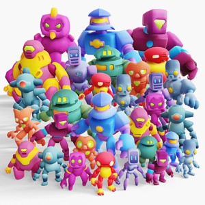 Cartoon Robots Pack 01