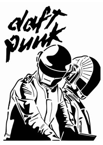 Daft Punk stencil 2