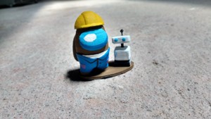 AMONGUS HELMET AND ROBOT