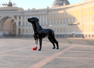 ARTICULATED BIOMECHANICAL PROSTHESIS FOR DOG RIGHT FRONT LEG - PROSÓTESIS BIOMECÁNICA ARTICULADA PARA PATA DELANTERA DERECHA DE PERRO - PRÓTESIS BIOMECÁNICA ARTICULADA PARA PATA DELANTERA DERECHA DE PERRO