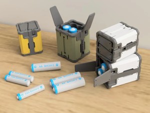 Missile Pod-style Battery Holder AA/AAA /2Hatch Type