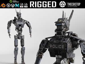 Chappie Police Robot Variant Fully IK RIGGED on LAUNCH SALE