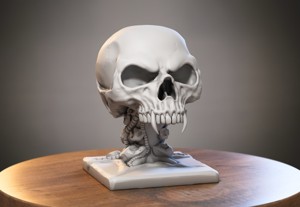 ROBOT SKULL HEADPHONE STAND, CYBORG HEADSET STAND, PERFECT GAMER GIFT, SCI-FI FANS GIFT, ROBOT SKULL HEADPHONE HOLDER A137 (1)