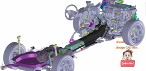 Car chassis system-industrial 3D model