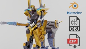 Evangelion EVA Unit 00 Type Allegorica Textured Lowpoly
