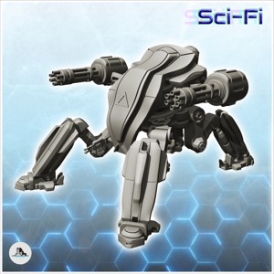 CISTIA COMBAT ROBOT (7) - FUTURE SCI-FI SF POST APOCALYPTIC TABLETOP SCIFI