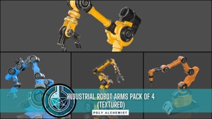 Industrial Robot Arms Pack Of 4  -Textured