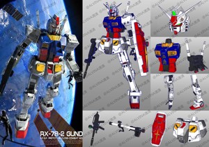 Gundam RX-78-2 Armor - DIY Cosplay Pepakura Foam Template