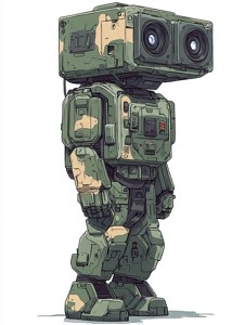 Helper Robot Android - Futuristic Low Poly 3D Model