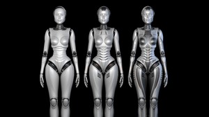 Futuristic Robot Woman Collection - No Rig