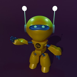 Mascote Robo 3D