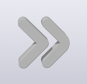 Double Arrow Shape Low Poly