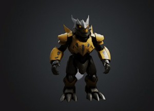 DIB DINO MONSTER BOT STL OBJ GLB FOR 3D PRINTER