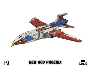 Gatchaman New  GOD PHOENIX starship - 3D printing model - STL 
