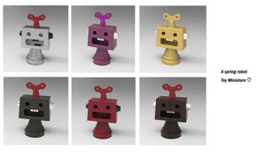 A Spring robot miniature decoration
