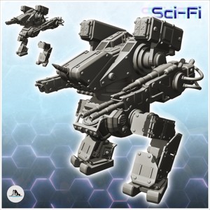 GABIUM COMBAT ROBOT (7) - FUTURE SCI-FI SF POST APOCALYPTIC TABLETOP SCIFI WARGAMING PLANETARY EXPLORATION RPG