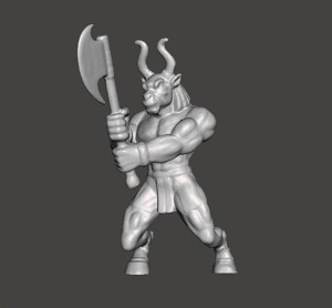 MINOTON BRONZE MINOTAUR MINIATURE MODEL FOR FANTASY GAMES RPG