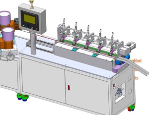 industrial 3D model Production paper straws equipment