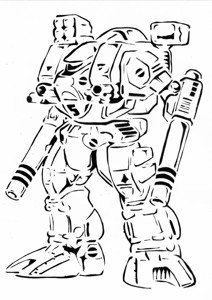 Robo Tech stencil