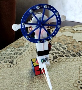 One axis reaction wheel self balancing stick