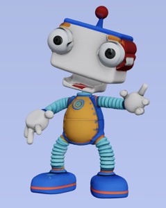 ADORABLE CUTE ROBOT - 3D PRINTABLE MODEL (STL, OBJ & TEXTURES)