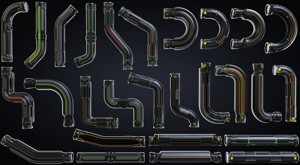 Sci-fi Pipes set