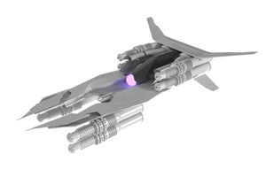 Spaceship Fighter 3D Sci-Fi Game Model 3D 3D model