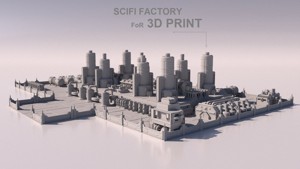Scifi Factory for 3Dprint