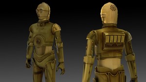 C3PO 3D Model  Humanoid AI Star Wars