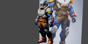 a robot with a helmet and a helmet on fortninte bu