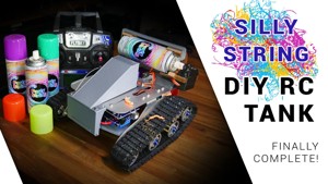 Silly string RC tank