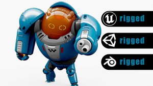 BATTLE DROID SLAME Rigged for Unreal Engine - Unity - MIXAMO 