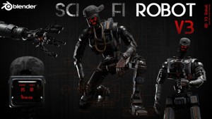 Sci Fi Robot Model V3
