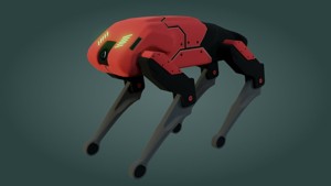 Sci-Fi Robot Dog - Game Ready - PBR