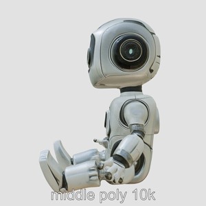 Futuristic Toy Robot with Articulated Limbs