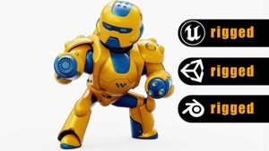 COMBAT DROID COLOBO Rigged for Unreal Engine - Unity - MIXAMO 