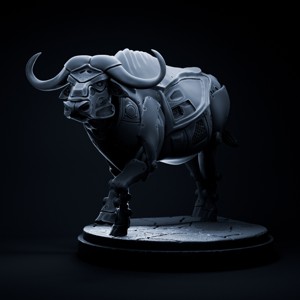 CAPE BUFFALO MECHA ROBOT - PRE-SUPPORTED