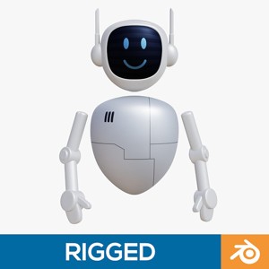 Robot Character Rigged