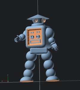 RobotRetro - Configurable and posable robot model.