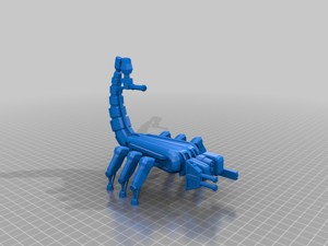 low poly scorpitron from wasteland series