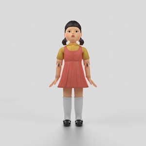Squid Game Doll - rigged 3D model